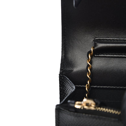 Chanel Metallic Lizard Golden Class Wallet on Chain WOC Black 14 of 15