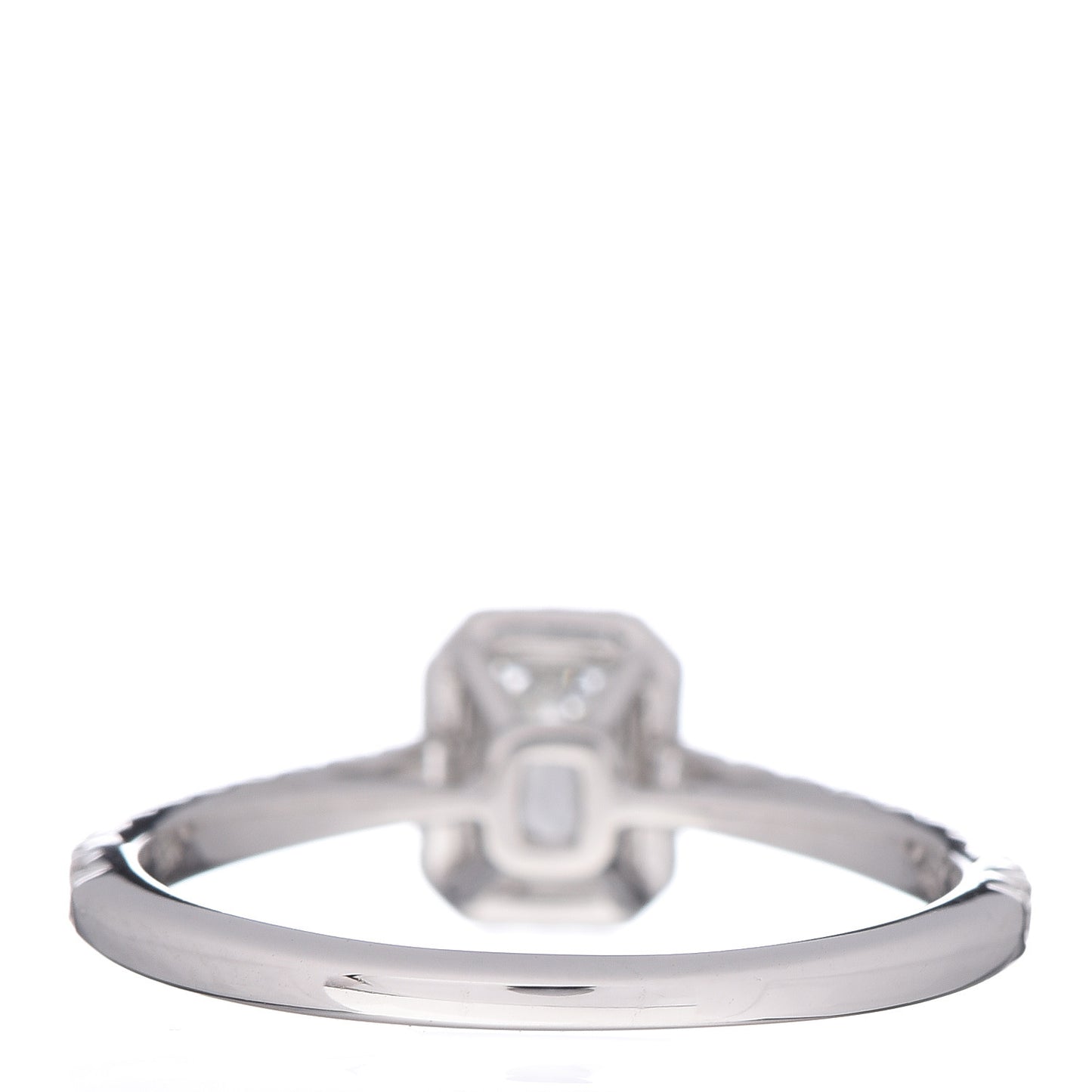 Platinum Diamond .28ct Soleste Emerald Cut Engagement Ring 50 5.5