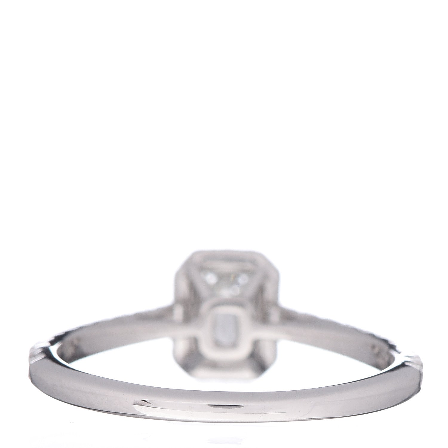 Tiffany Platinum Diamond .28ct Soleste Emerald Cut Engagement Ring 50 5.5 4 of 8