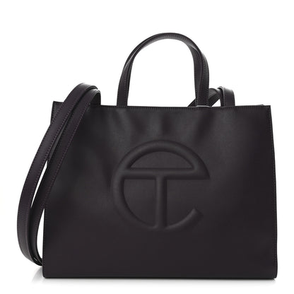Telfar Vegan Leather Medium Shopping Bag Eggplant 1 of 10