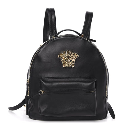 Versace Calfskin Palazzo Medusa Backpack Black 1 of 9