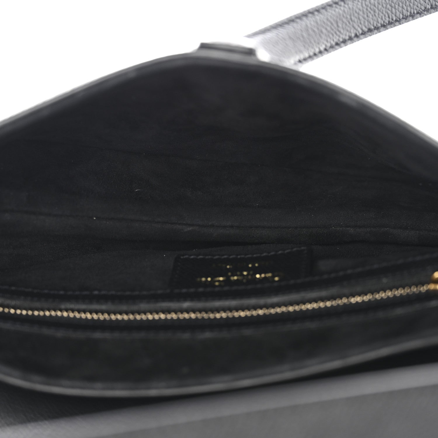 Christian Dior Grained Calfskin Saddle Bag Black 5 of 10