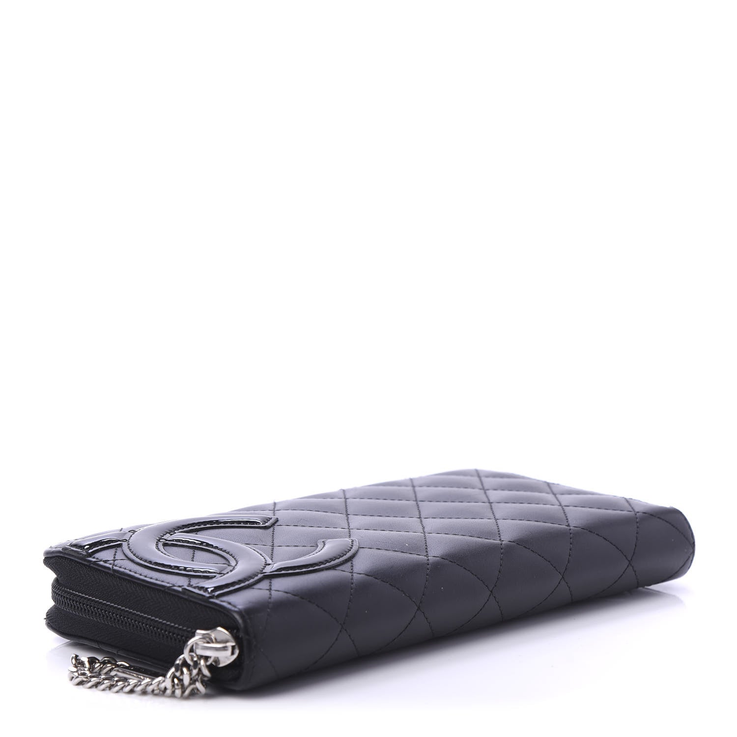 Chanel Calfskin Quilted Cambon Large Gusset Zip Around Wallet Black 4 of 14