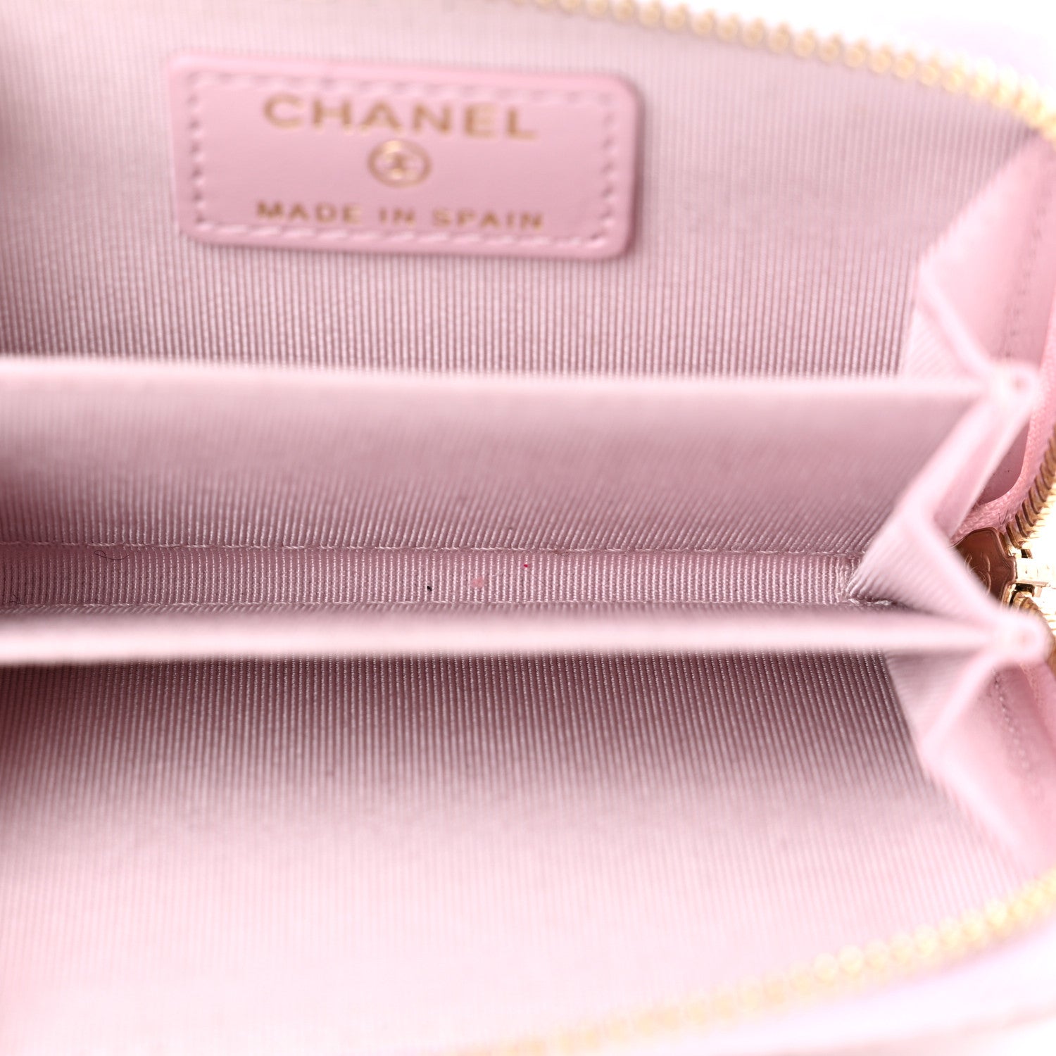 Chanel Caviar Quilted Zip Coin Purse Light Pink 6 of 9