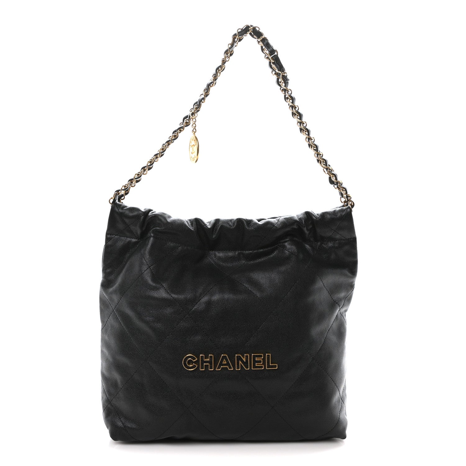 Chanel Shiny Caviar Quilted Small Chanel 22 Black 1 of 11