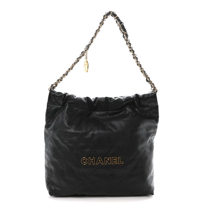 Chanel Shiny Caviar Quilted Small Chanel 22 Black 1 of 11