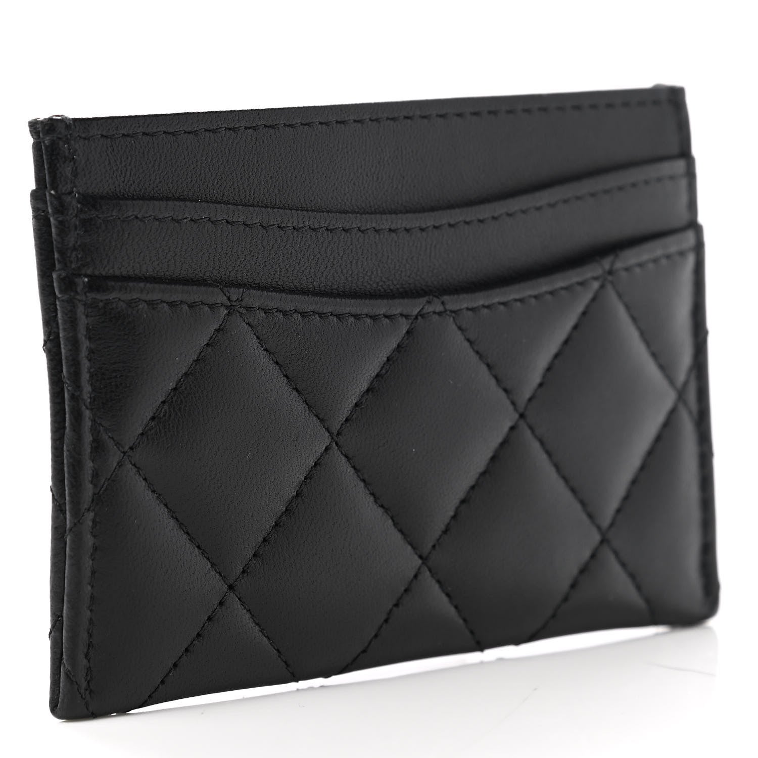 Chanel Lambskin Quilted Card Holder Black 3 of 9