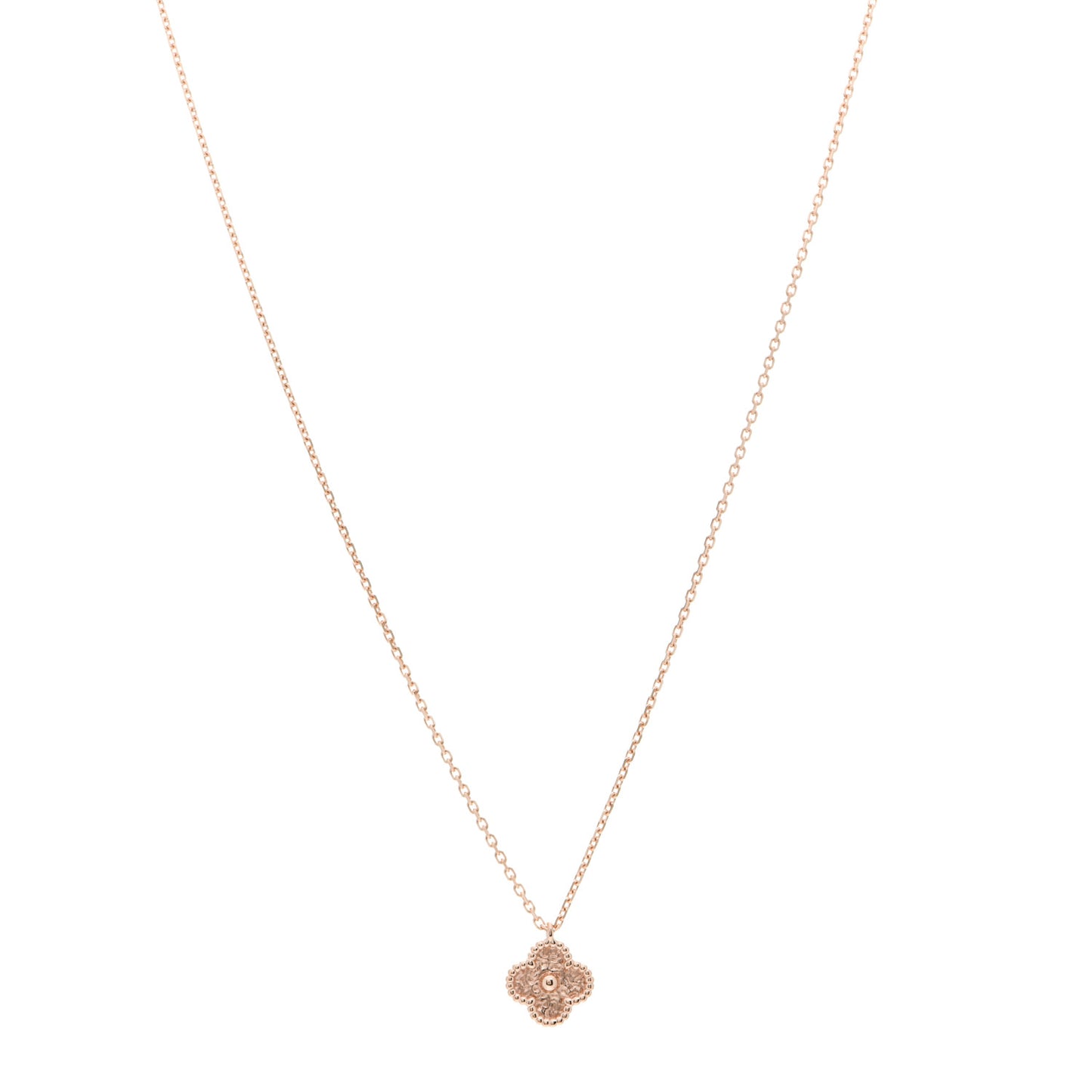 18K Rose Gold Sweet Alhambra Pendant Necklace