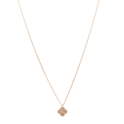 Van Cleef & Arpels 18K Rose Gold Sweet Alhambra Pendant Necklace 1 of 7