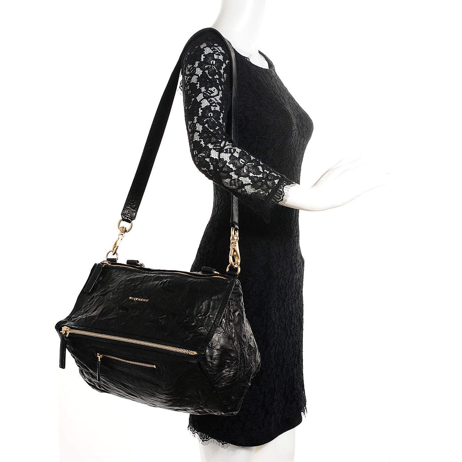 Givenchy Tumbled Sheepskin Medium Pandora Black 2 of 8