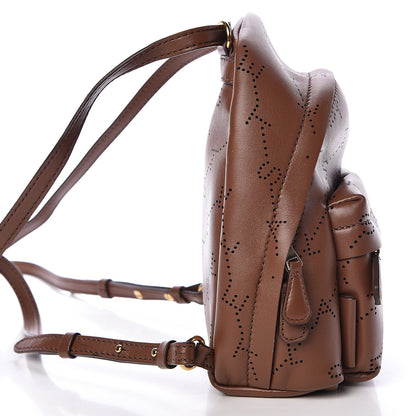 Stella McCartney Eco Alter Nappa Perforated Logo Mini Backpack Brown 11 of 11