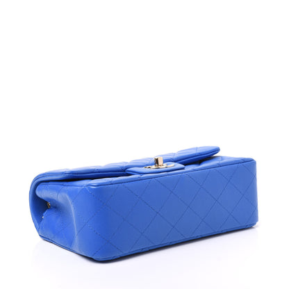 Chanel Lambskin Quilted Mini Rectangular Flap Blue 3 of 10