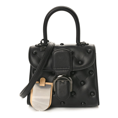 Delvaux Grained Rodeo Calfskin Quilted Mini Brillant Satchel Black 3 of 14