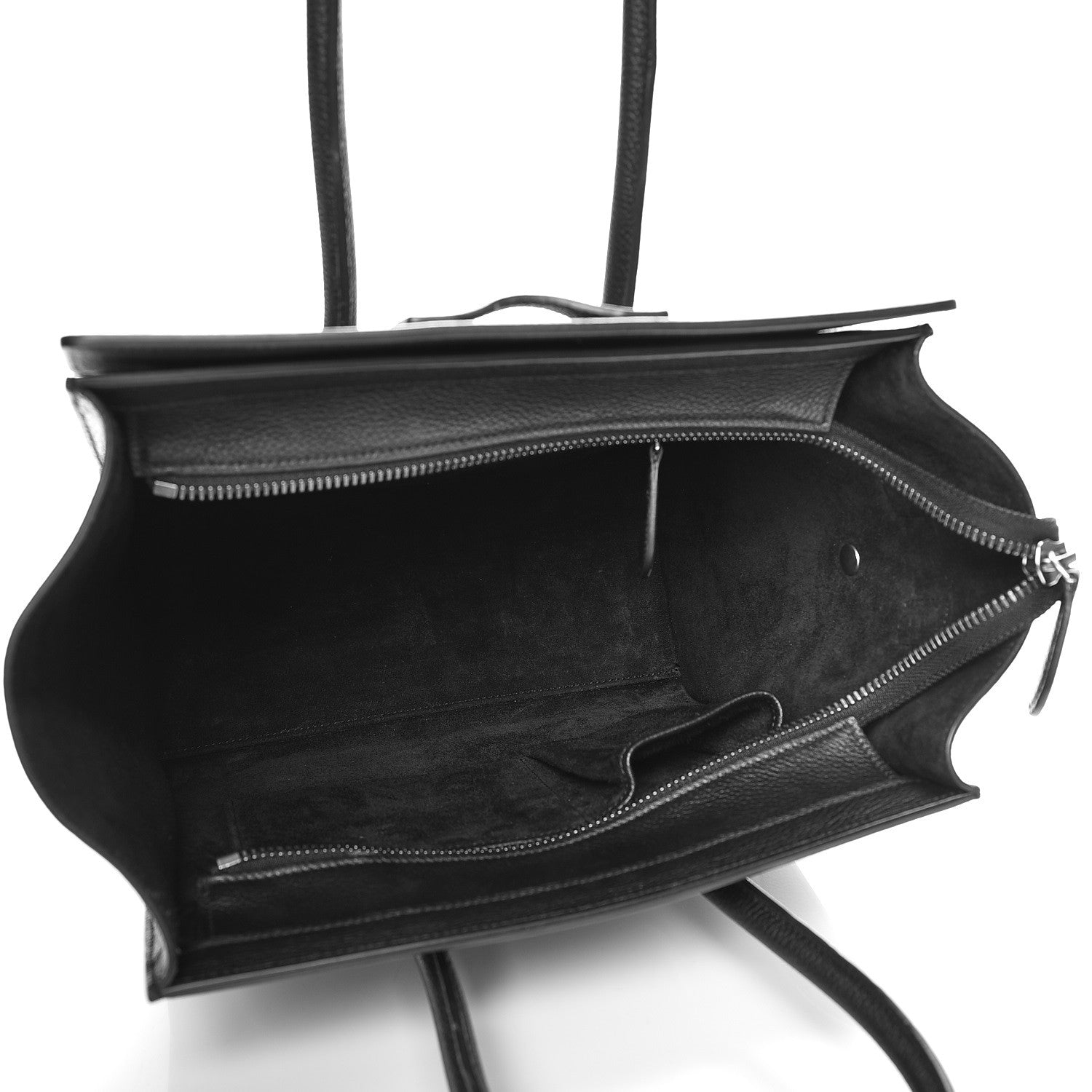 Celine Drummed Calfskin Micro Luggage Black 5 of 8