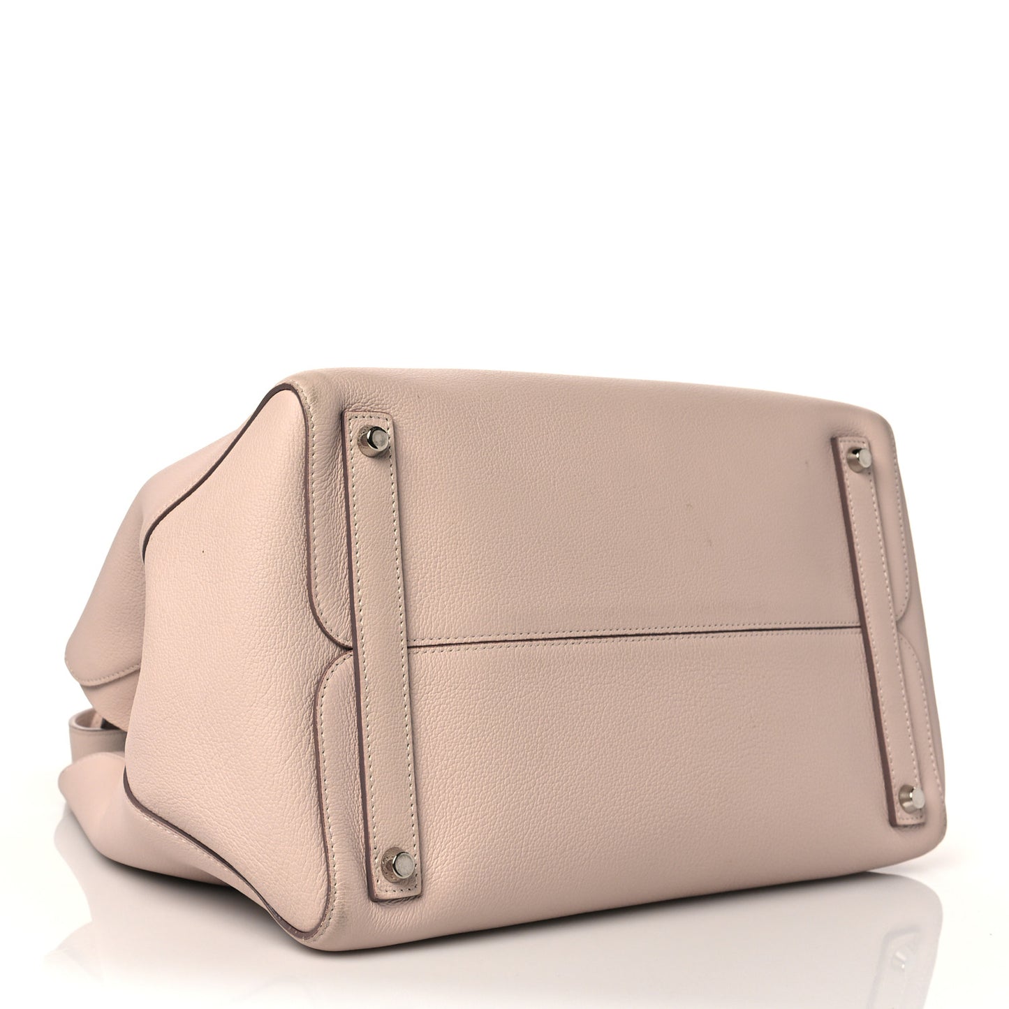 Supple Grained Calfskin Medium Open Bar Tote Rose Poudre