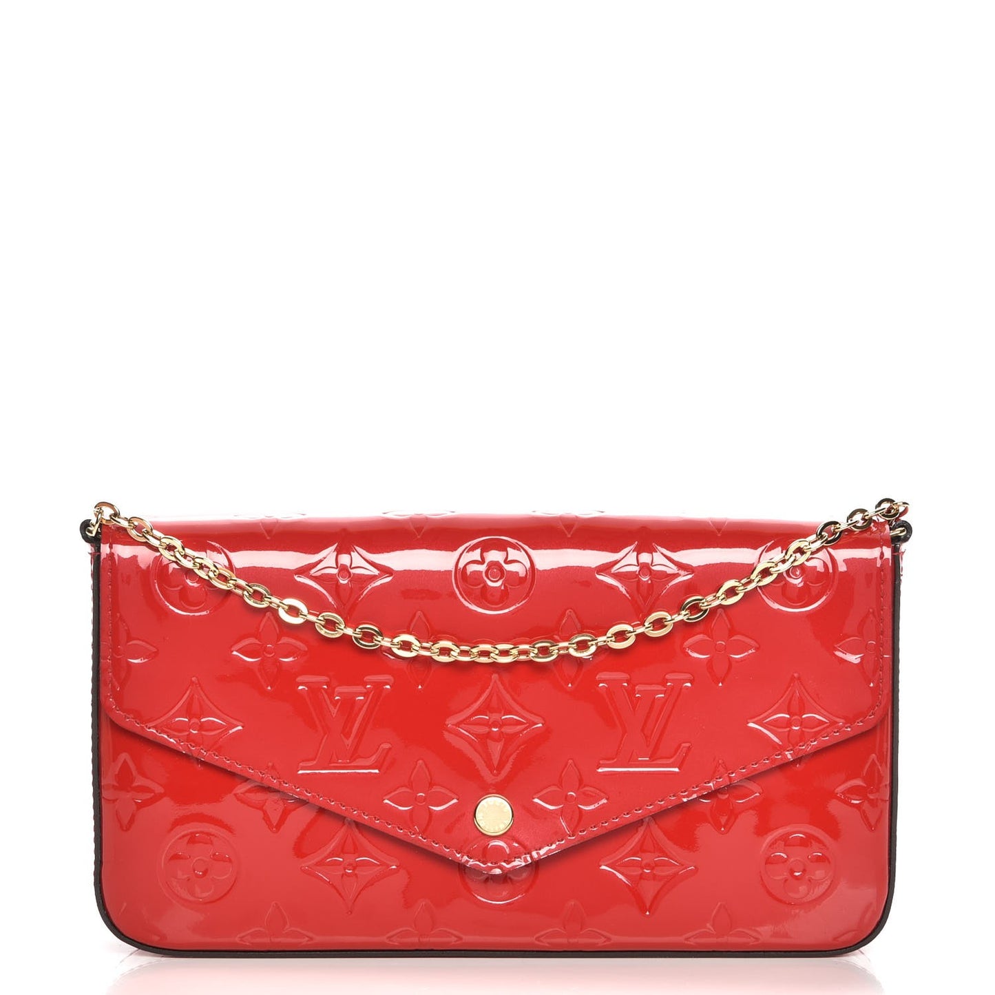 Vernis Felicie Pochette Chain Wallet Cherry
