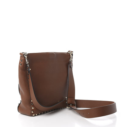 Valentino Garavani Pebbled Calfskin Small Rockstud Flip-Lock Messenger Bag Bright Cognac 2 of 8