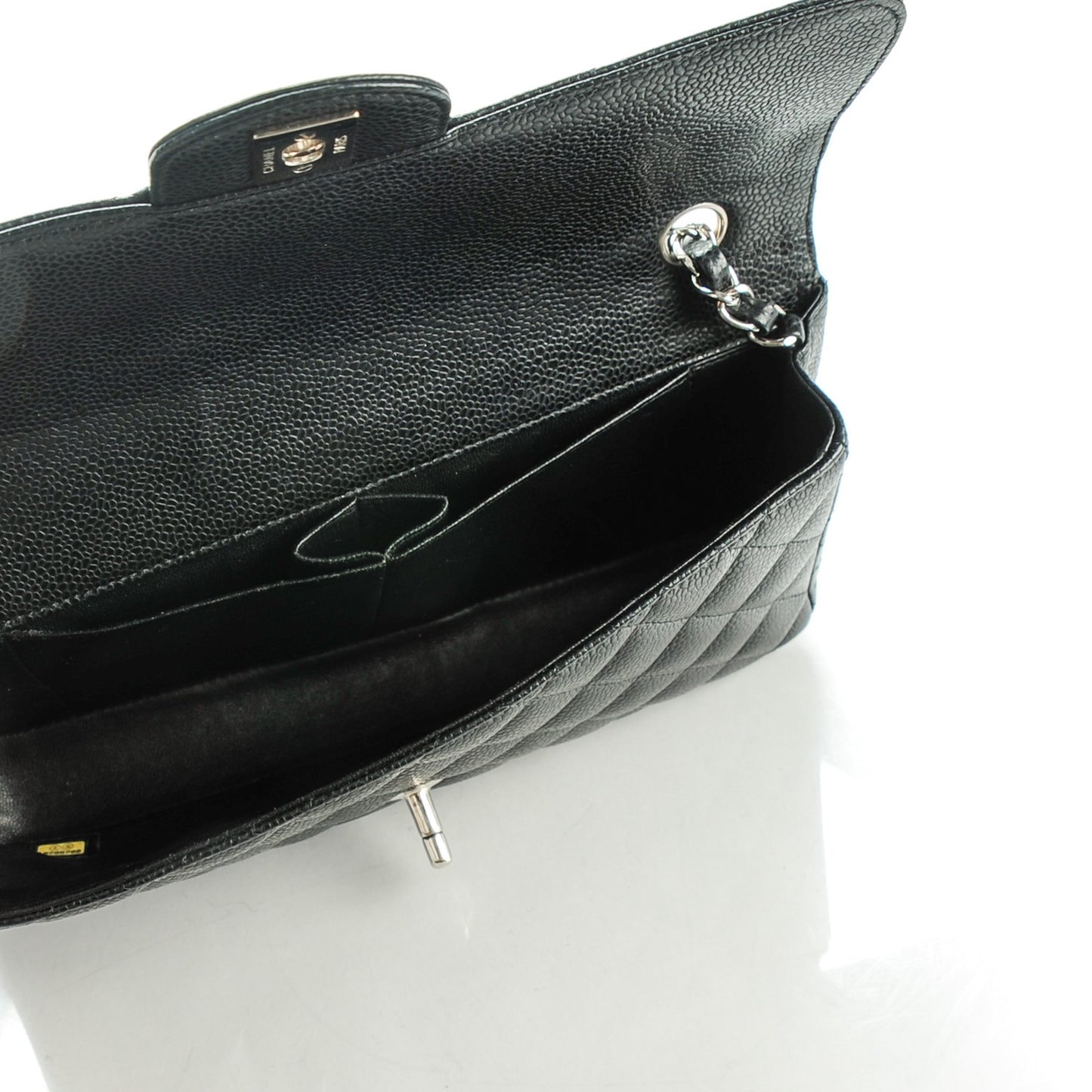 Caviar Quilted East West Flap Black