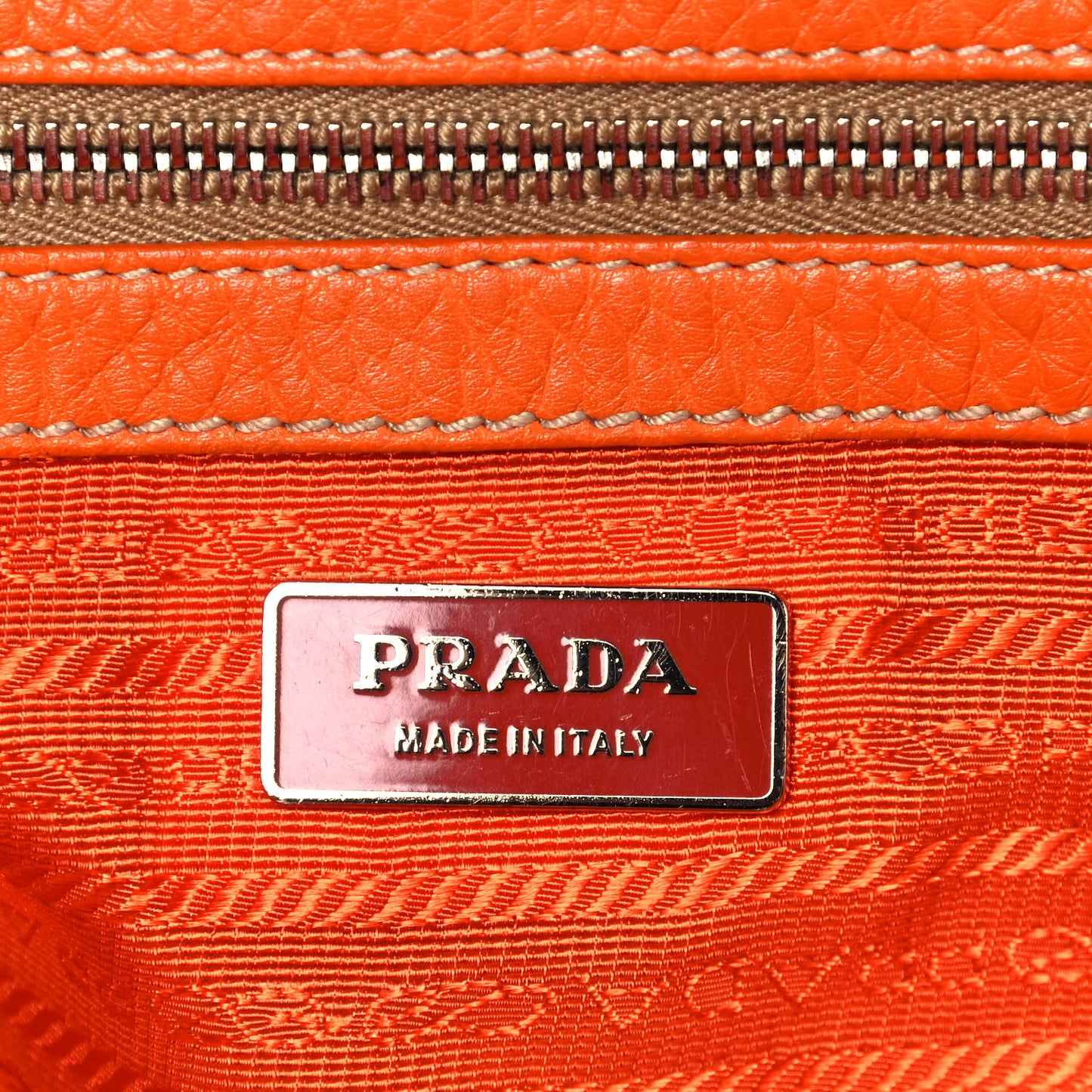 Vitello Daino Lizard Shoulder Bag Orange