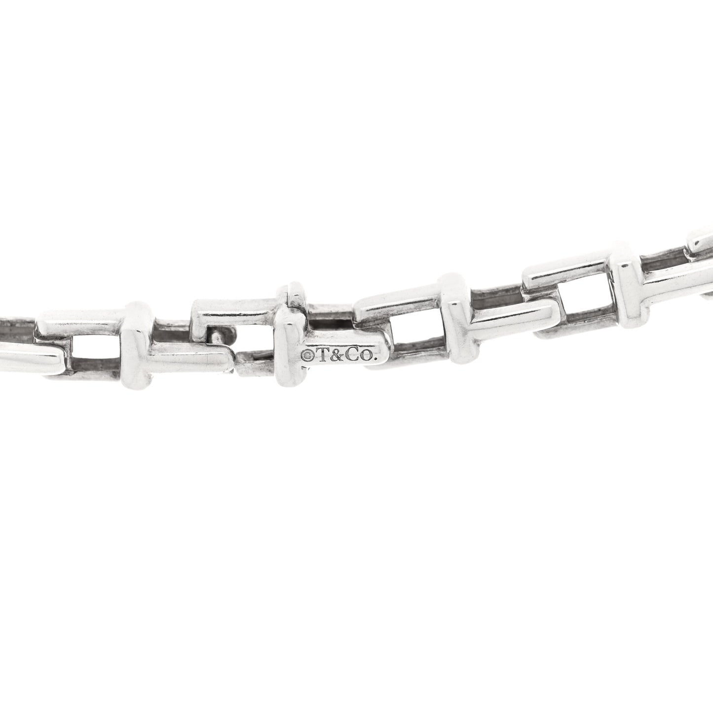 Sterling Silver T Link Necklace