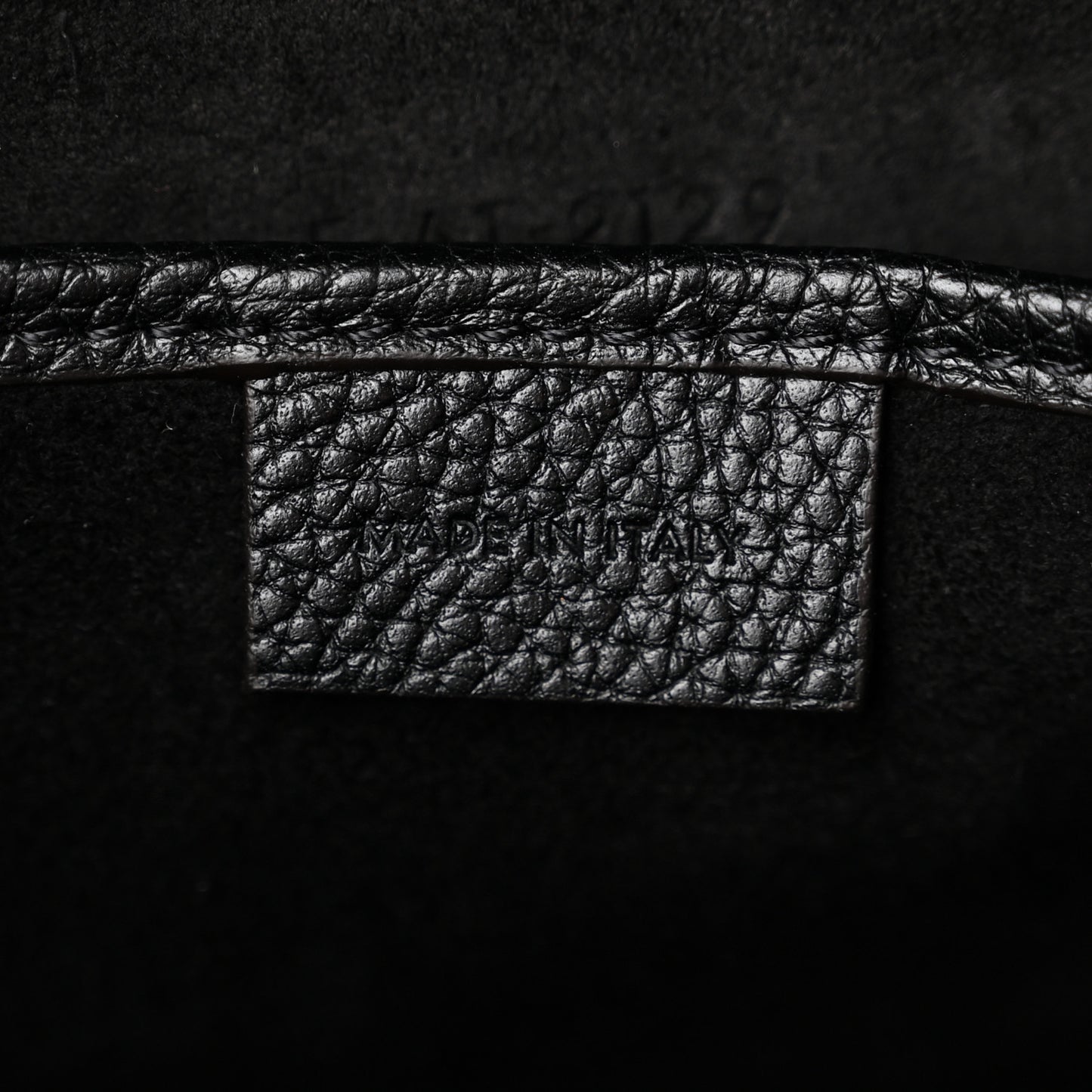 Drummed Calfskin Nano Luggage Black