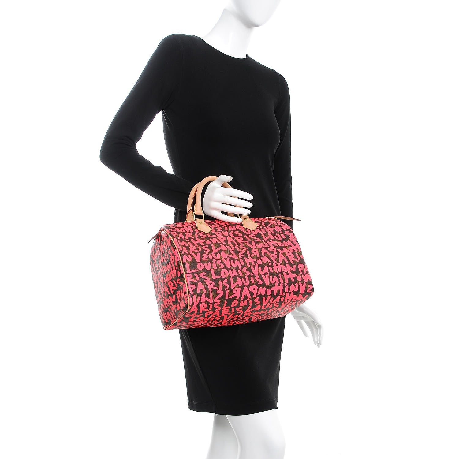 Louis Vuitton Monogram Graffiti Speedy 30 Fuchsia 2 of 10