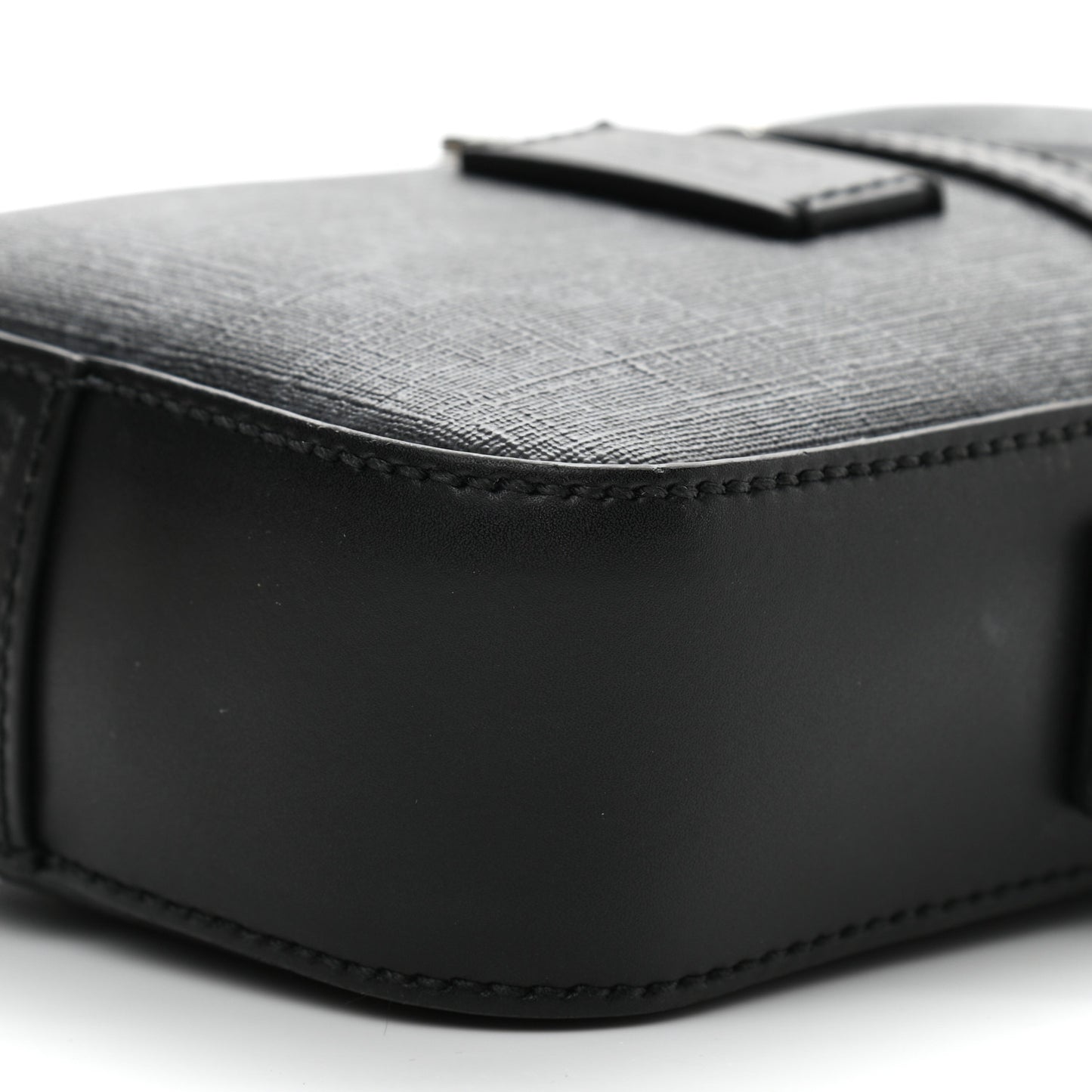 GG Supreme Monogram Appia Calfskin Web Small Camera Messenger Bag Black Grey