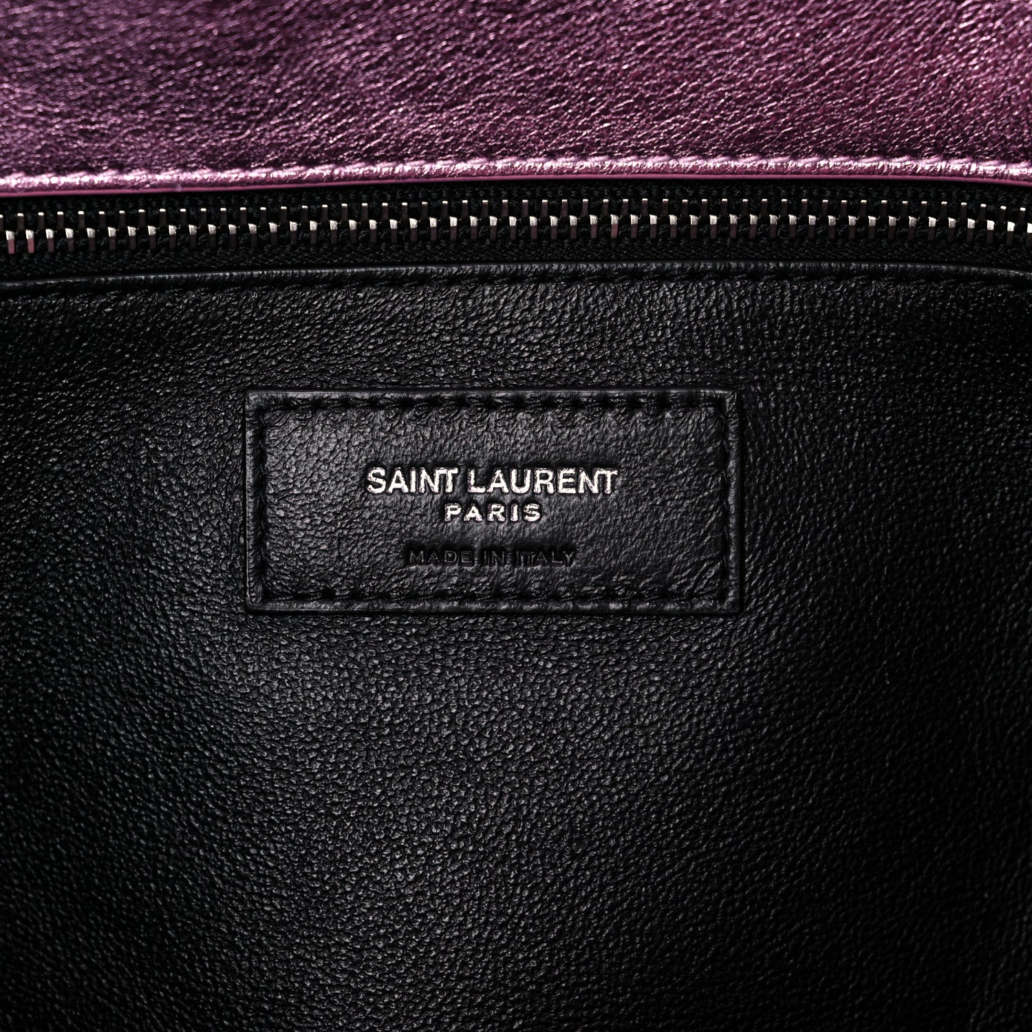 Saint Laurent Metallic Lambskin Quilted Sade Puffer Envelope Clutch Pink 6 of 11