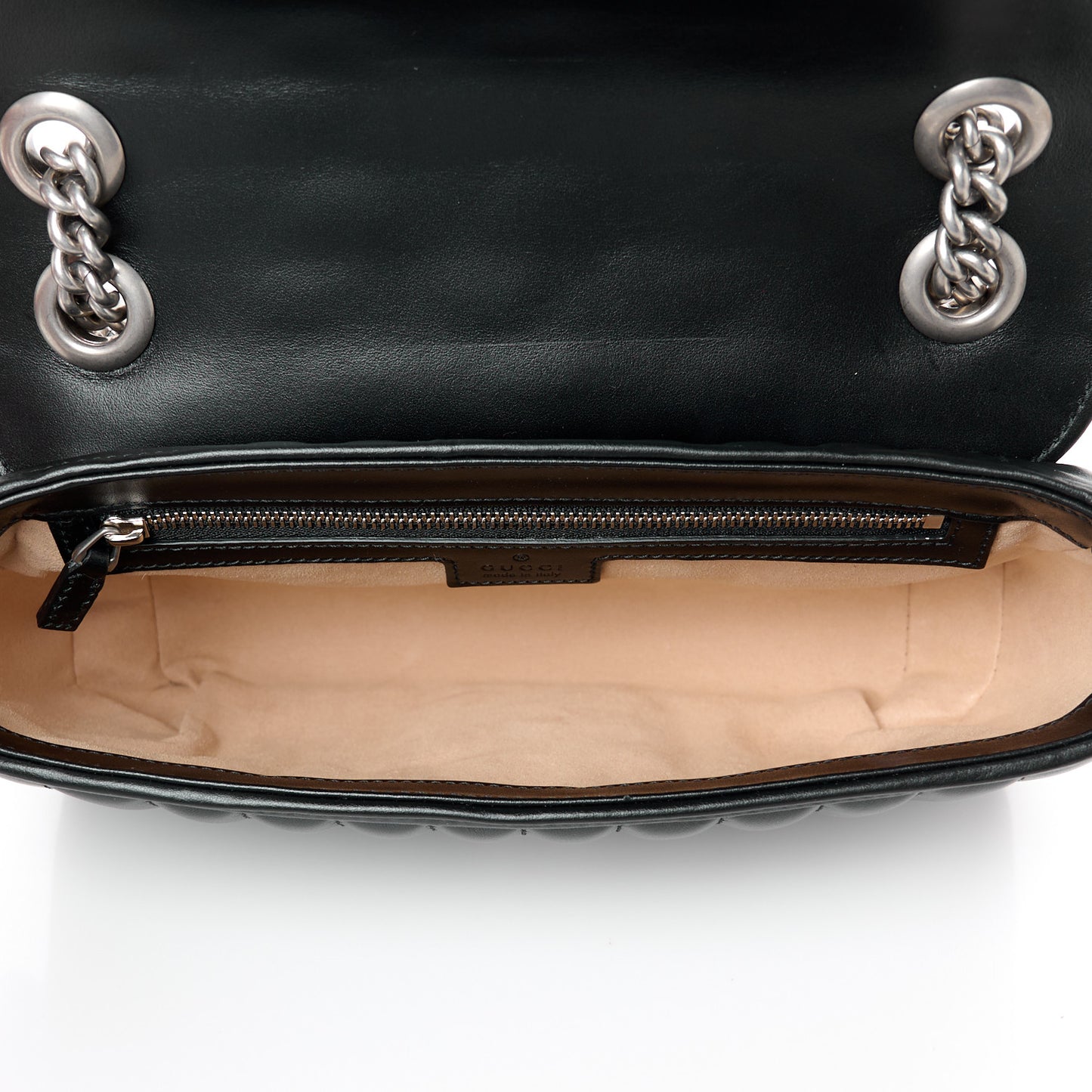 Calfskin Matelasse Aria Small GG Marmont Shoulder Bag Black
