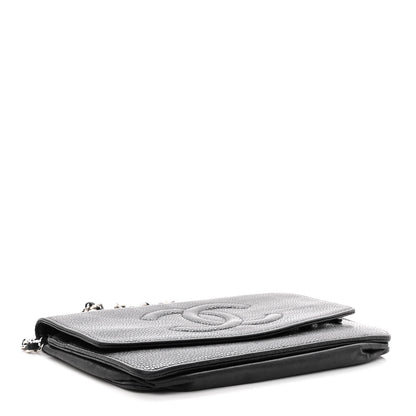 Chanel Caviar Timeless CC Wallet On Chain WOC Black 4 of 11