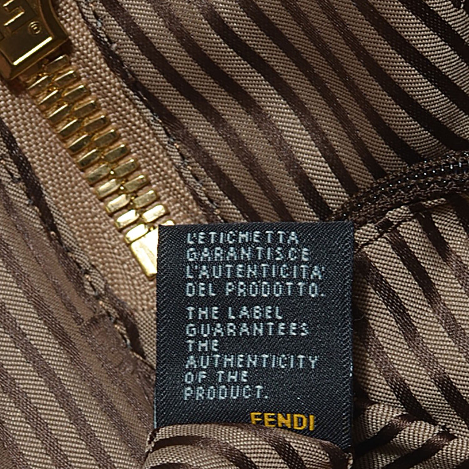 Fendi Calfskin Large Chameleon Tote Cognac Camel Black 11 of 12