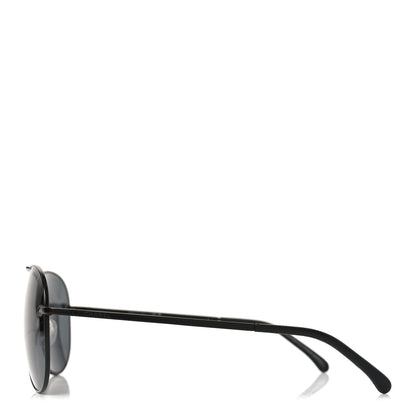 Chanel Aviator CC Sunglasses 4189-T-Q Black 3 of 7