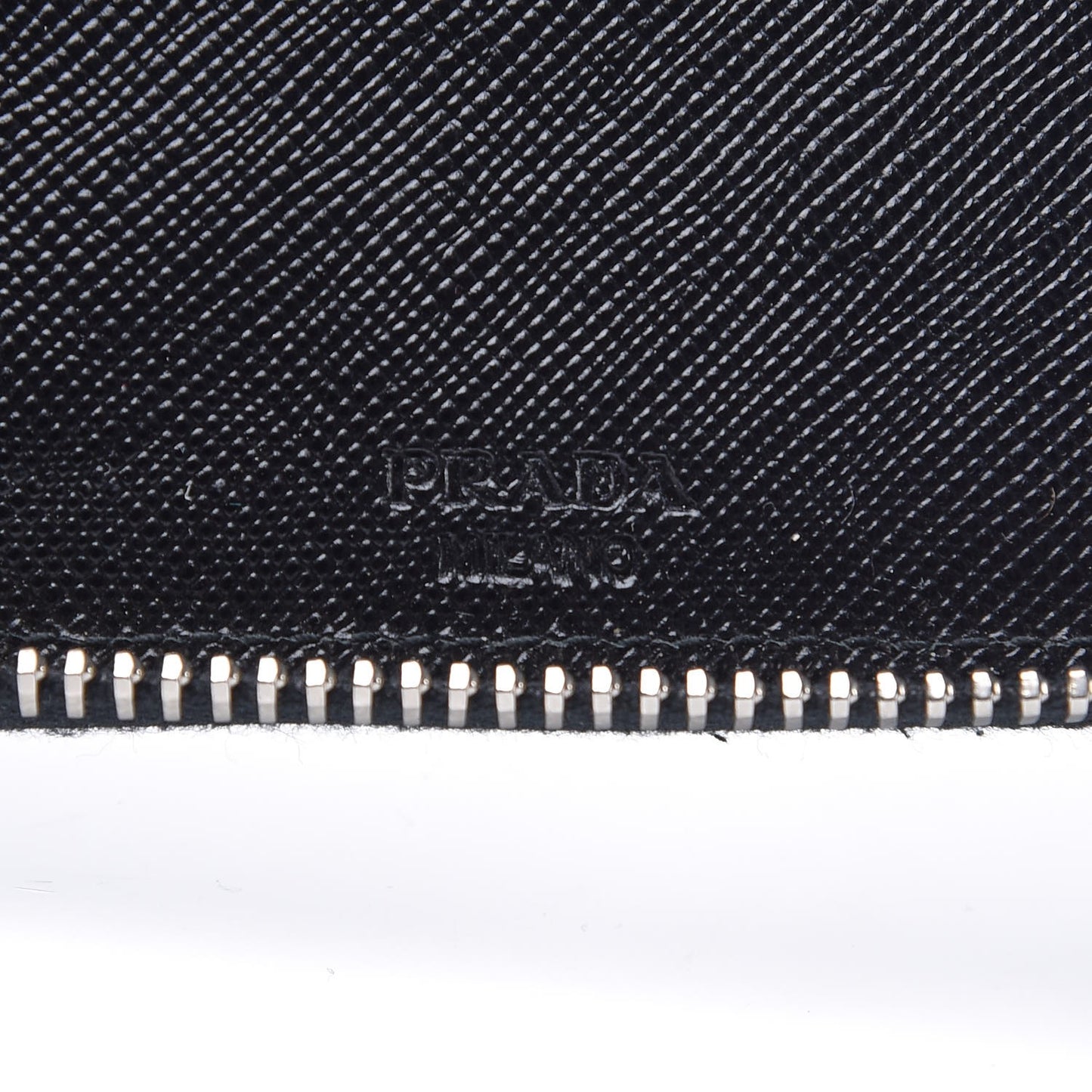 Saffiano Zip Around Portfolio Wallet Black
