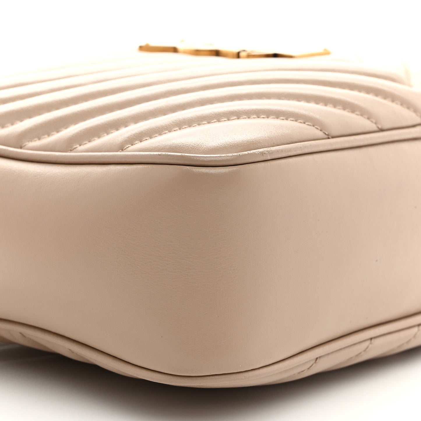 Calfskin Matelasse Monogram Lou Camera Bag Nude Powder