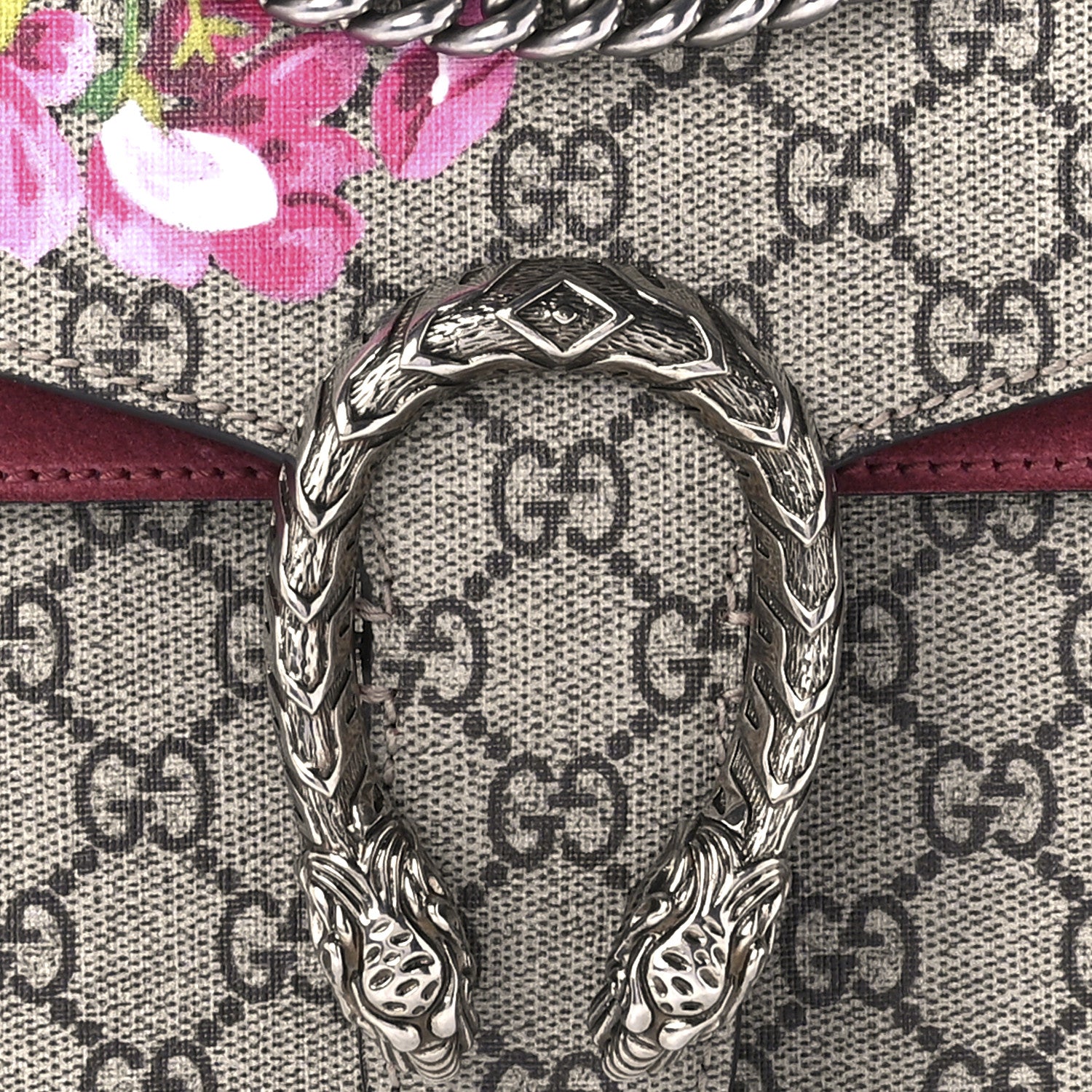 Gucci GG Supreme Monogram Blooms Small Dionysus Shoulder Bag Beige Multicolor Dry Rose 8 of 11
