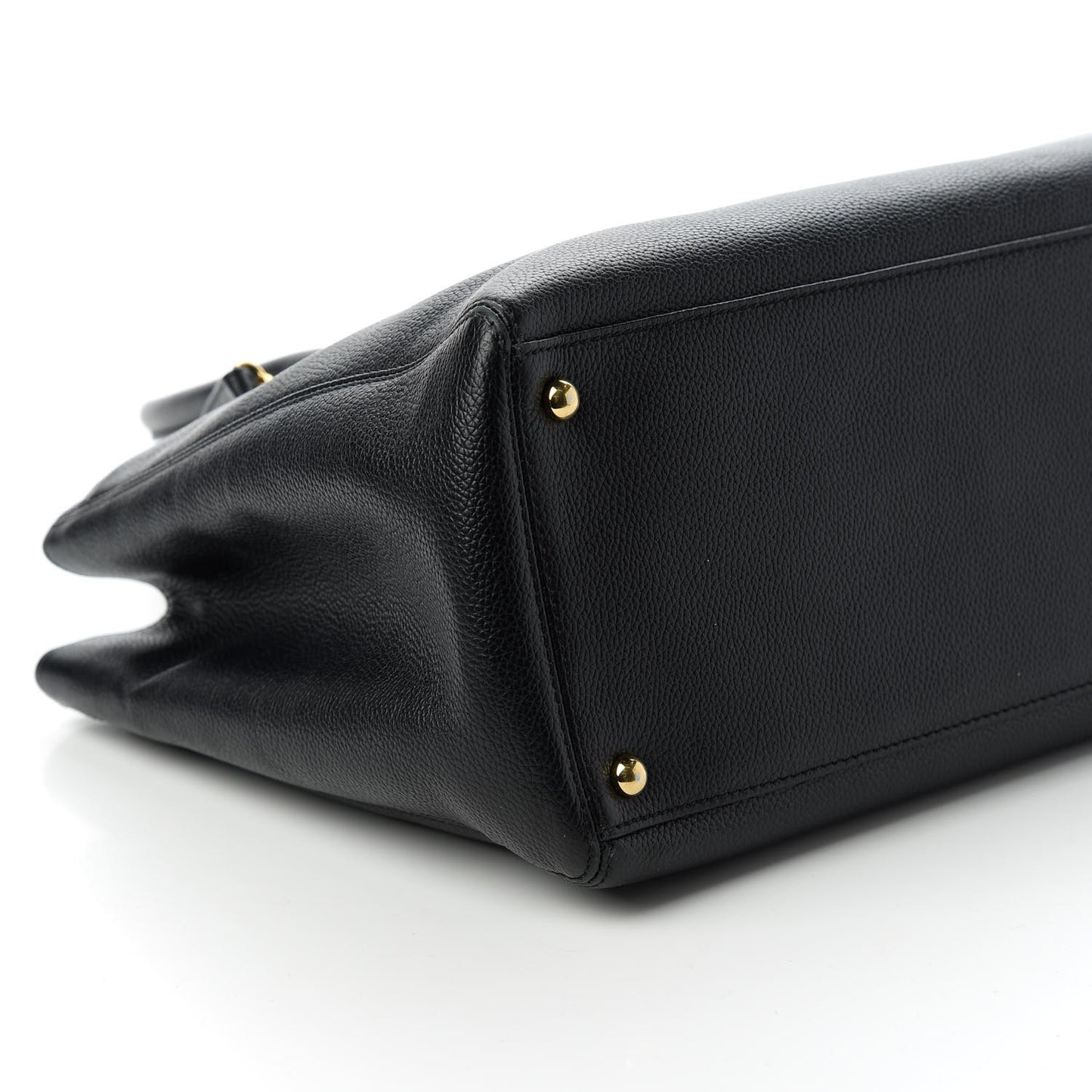 Calfskin Cerf Executive Shopper Tote Black