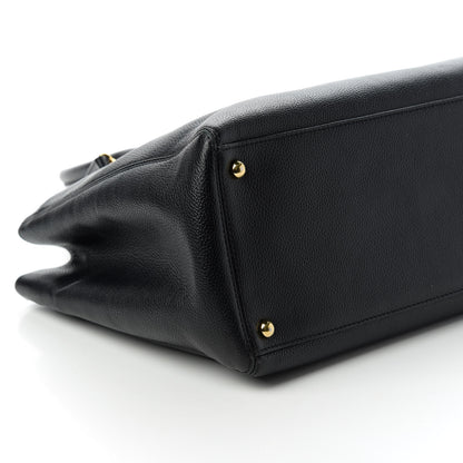Chanel Calfskin Cerf Executive Shopper Tote Black 6 of 11