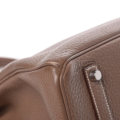 Hermes Taurillon Clemence Birkin 35 Etoupe 9 of 12