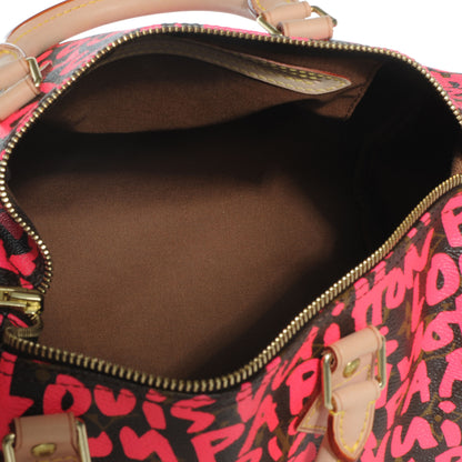 Louis Vuitton Monogram Graffiti Speedy 30 Fuchsia 6 of 7
