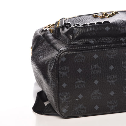 MCM Visetos Studded Medium Stark M Backpack Black 14 of 15
