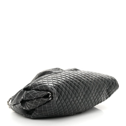 Chanel Vinyl Quilted Melrose Degrade Tote Black 4 of 11