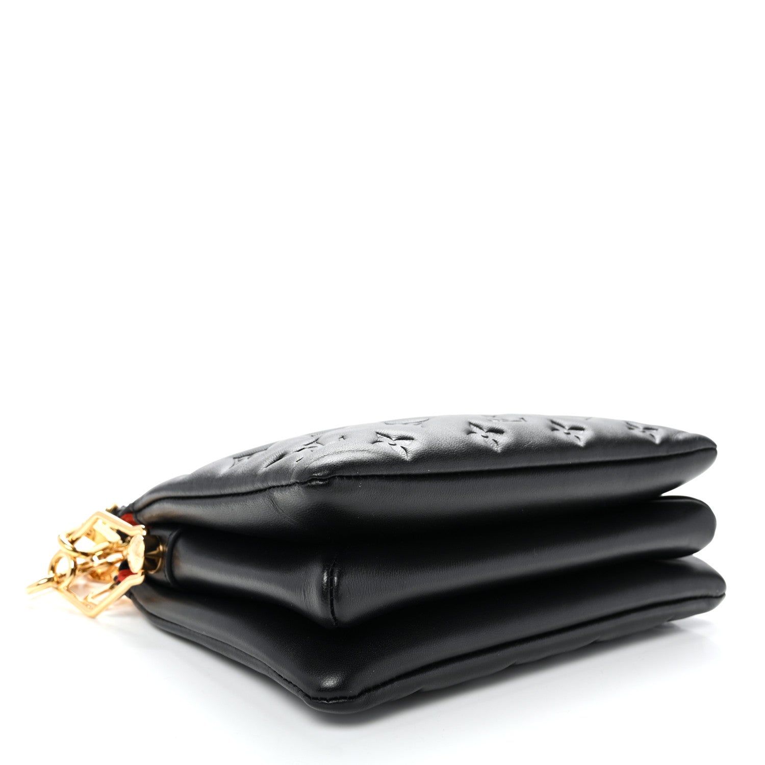 Louis Vuitton Lambskin Embossed Monogram Coussin BB Black 4 of 10