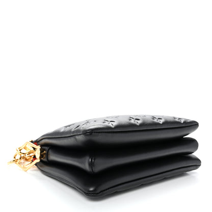 Louis Vuitton Lambskin Embossed Monogram Coussin BB Black 4 of 10