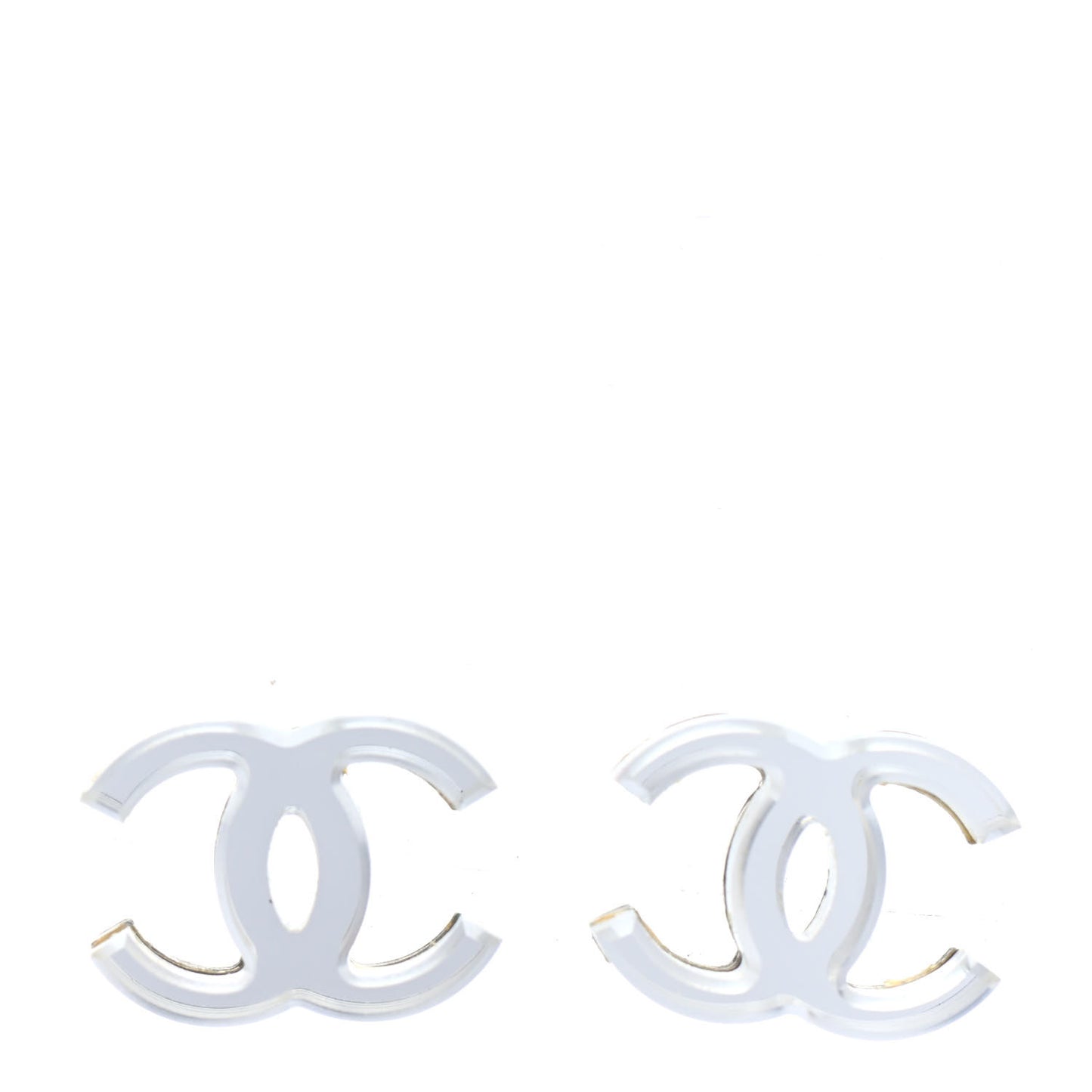 Resin CC Earrings Silver