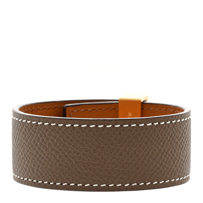 Hermes Epsom Collier de Chien CDC 24 Bracelet T2 Etoupe 3 of 8