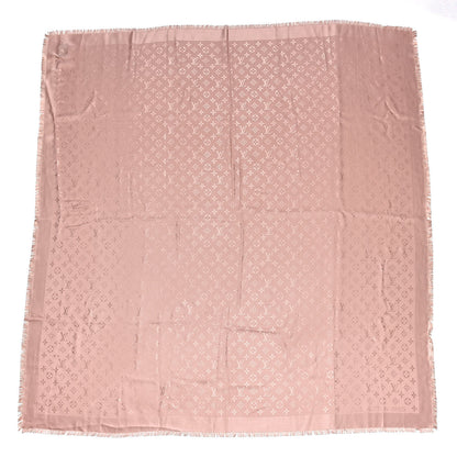 Louis Vuitton Silk Wool Monogram Shawl Natural 1 of 4