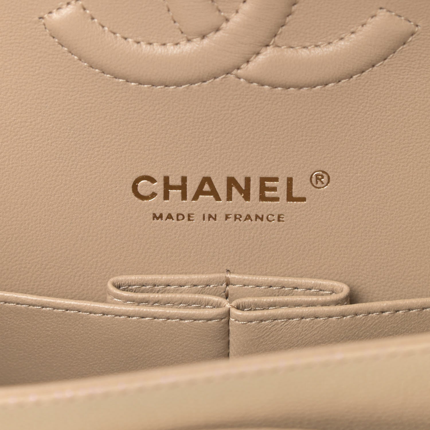 Chanel Iridescent Caviar Quilted Medium Double Flap Dark Beige 6 of 11