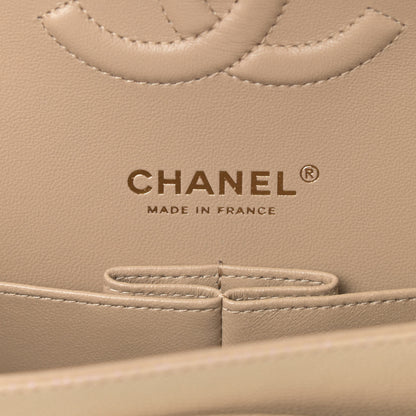 Chanel Iridescent Caviar Quilted Medium Double Flap Dark Beige 6 of 11
