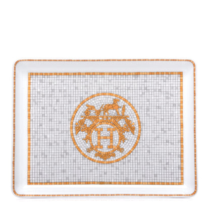 Hermes Porcelain Mosaique au 24 Gold Sushi Plate 1 of 6