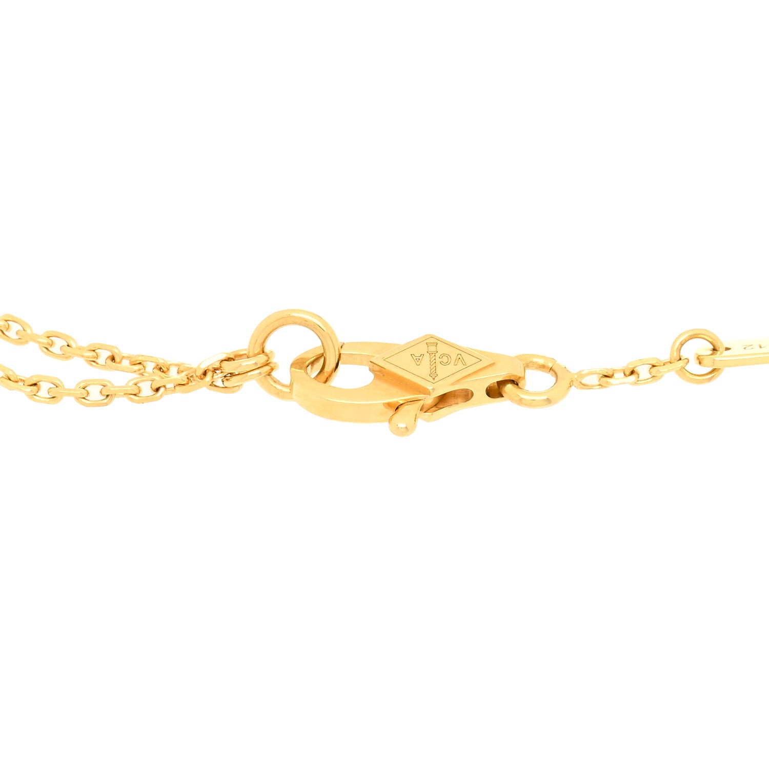 Van Cleef & Arpels 18K Yellow Gold Emerald Mini Frivole Bracelet 3 of 5